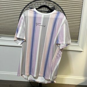 purple and Pink striped Teeshirt